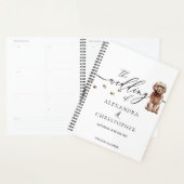 Bruin Cavapoo puppy Hond Liefde Bruiloft Planner (Display)