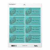 Bruin Charmant wervelingen Boekplaten Etiket (Full Sheet)