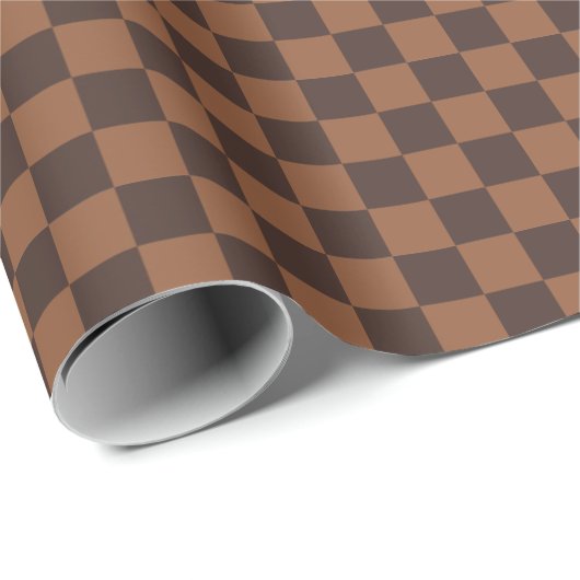 Bruin checker inpakpapier - Designer Inspired (Rol Hoek)