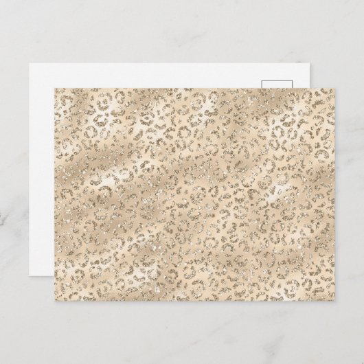 Bruin Cheetah Leopard Skin Print Pattern Briefkaart (Voorkant / Achterkant)