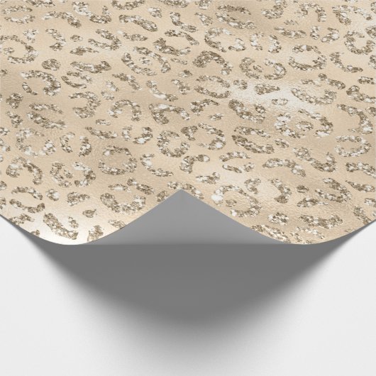 Bruin Cheetah Leopard Skin Print Pattern Cadeaupapier (Hoek)