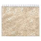Bruin Cheetah Leopard Skin Print Pattern Kalender (Hoes)