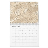 Bruin Cheetah Leopard Skin Print Pattern Kalender (Feb 2027)