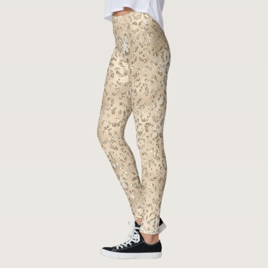 Bruin Cheetah Leopard Skin Print Pattern Leggings (Links)