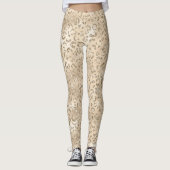 Bruin Cheetah Leopard Skin Print Pattern Leggings (Voorkant)