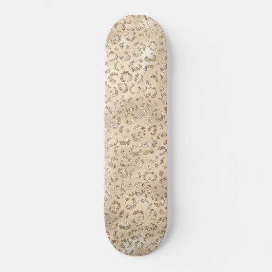 Bruin Cheetah Leopard Skin Print Pattern Persoonlijk Skateboard (Voorkant)