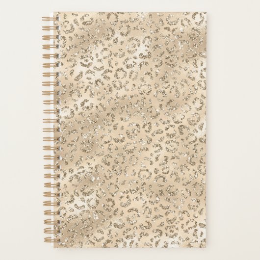 Bruin Cheetah Leopard Skin Print Pattern Planner (Voorkant)