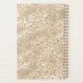 Bruin Cheetah Leopard Skin Print Pattern Planner (Achterkant)