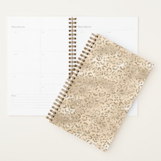 Bruin Cheetah Leopard Skin Print Pattern Planner (Display)