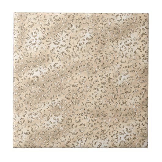 Bruin Cheetah Leopard Skin Print Pattern Tegeltje (Voorkant)