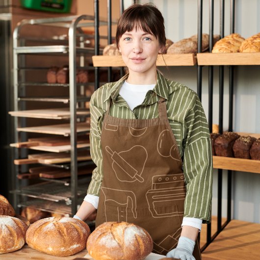 Bruin Chef Bakken & Kookgerei Leuke Bakker Schort