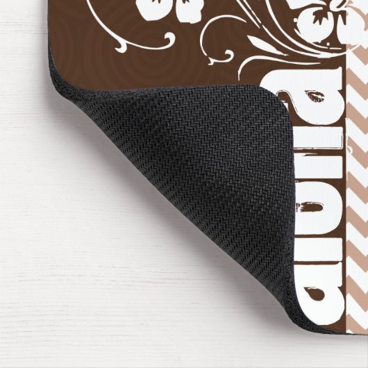 Bruin Chevron patroon; Aloha Muismat (Hoek)