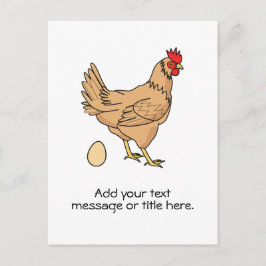 Bruin Chicken Add Jouw tekst Briefkaart