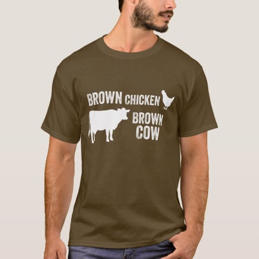 Bruin Chicken Brown Cow T-shirt (Voorkant)