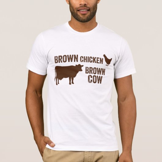 Bruin Chicken Brown Cow T-shirt (Voorkant)
