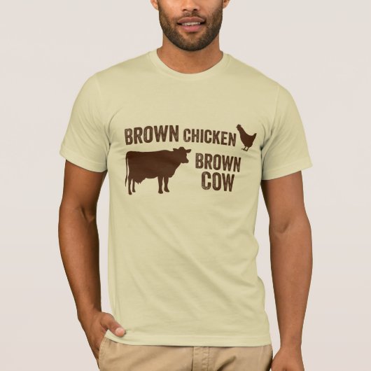 Bruin Chicken Brown Cow T-shirt (Voorkant)