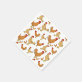 Bruin Chicken Design Patroon Servet (Hoek)