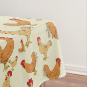 Bruin Chicken Design Patroon Tafelkleed (Voorbeeld)