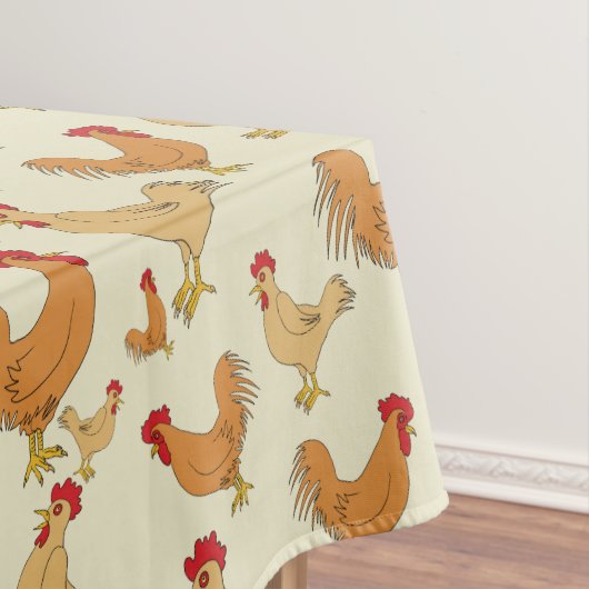 Bruin Chicken Design Patroon Tafelkleed (Voorbeeld)