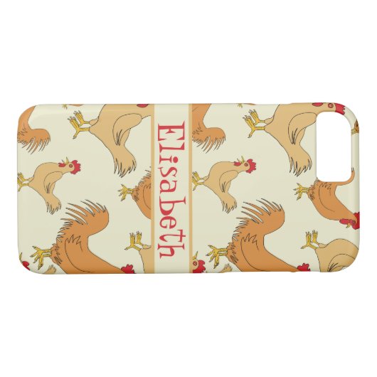 Bruin Chicken Design Personaliseert Case-Mate iPhone Case (Achterkant (Horizontaal))
