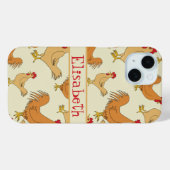 Bruin Chicken Design Personaliseert Case-Mate iPhone Case (Achterkant (horizontaal))