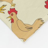 Bruin Chicken Design Personaliseert Fleece Deken (Hoek)