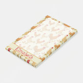 Bruin Chicken Design Personaliseert Post-it® Notes (Schuin)