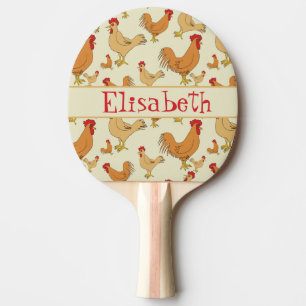 Bruin Chicken Design Personaliseert Tafeltennisbatje