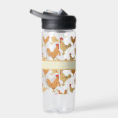 Bruin Chicken Design Persoonlijk Waterflesje Waterfles (Rechts)