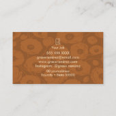 Bruin | Chique en moderne Faux Roos Glitter Visitekaartje (Achterkant)