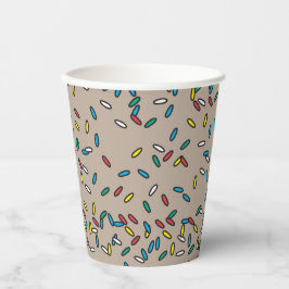 Bruin chocolade Ice Cream Colorful Sprinkles Papieren Bekers