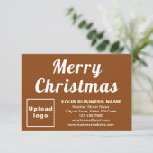 Bruin | Christmas | Business | Kleine platte groet Kaart (Staand voorkant)