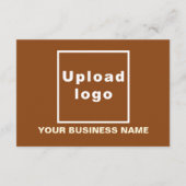 Bruin | Christmas | Business | Kleine platte groet Kaart (Achterkant)