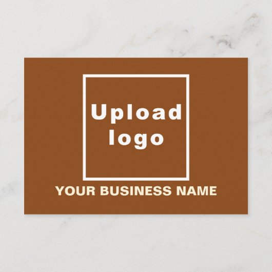 Bruin | Christmas | Business | Kleine platte groet Kaart (Achterkant)