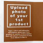 Bruin | Christmas | Business Trifold Kaart (Binnenzijde eerst)