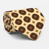 Bruin cirkelvormig naadloos patroon stropdas (Opgerold)