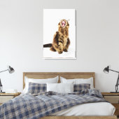 Bruin Classic Main Coon Tabby Canvas Afdruk (Insitu (Slaapkamer))