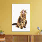 Bruin Classic Main Coon Tabby Canvas Afdruk (Insitu (Woonkamer))