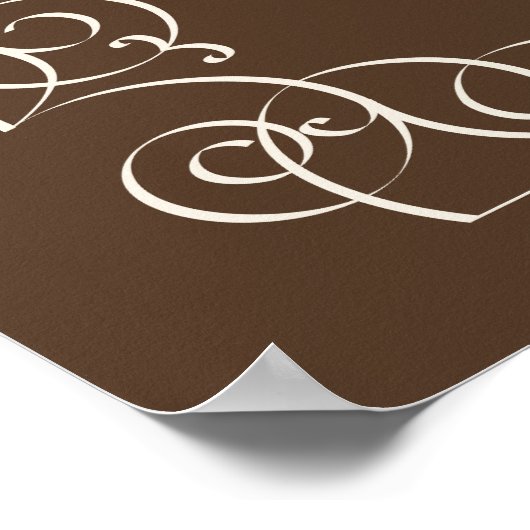 Bruin Classic Moslim Islamitisch Bruiloft Poster (Hoek)