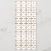 Bruin Classic Natural Foliage Brunch Wedding Menu (Achterkant)