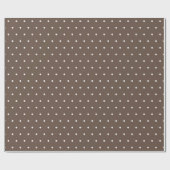 Bruin Classic  Polka Dot voor vakantiegeschenken Cadeaupapier (Vlak)