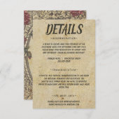 Bruin Classic Wedding Informatiekaartje (Voorkant / Achterkant)