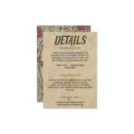 Bruin Classic Wedding Informatiekaartje