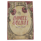 Bruin Classic Wedding Medium Cadeauzakje (Achterkant)