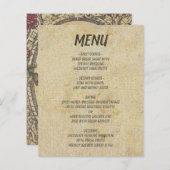 Bruin  Classic Wedding Menu's (Voorkant / Achterkant)