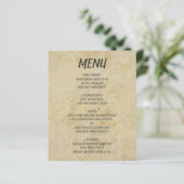 Bruin Classic Wedding Menu's (Staand voorkant)