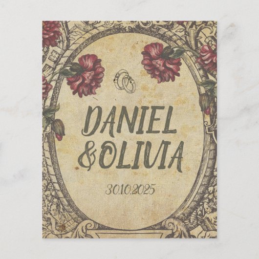 Bruin  Classic Wedding Menu's (Achterkant)