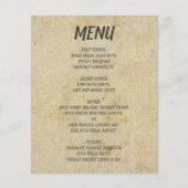 Bruin Classic Wedding Menu's (Voorkant)