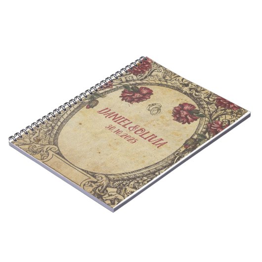 Bruin  Classic Wedding Notitieboek (Linkerzijde)