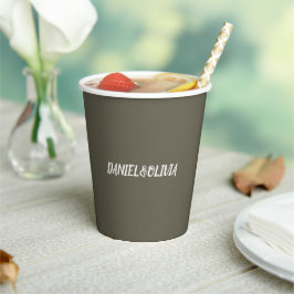 Bruin Classic Wedding Papieren Bekers